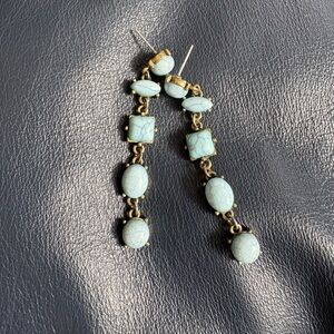Turquoise and bronze Drop Dangle Earrings